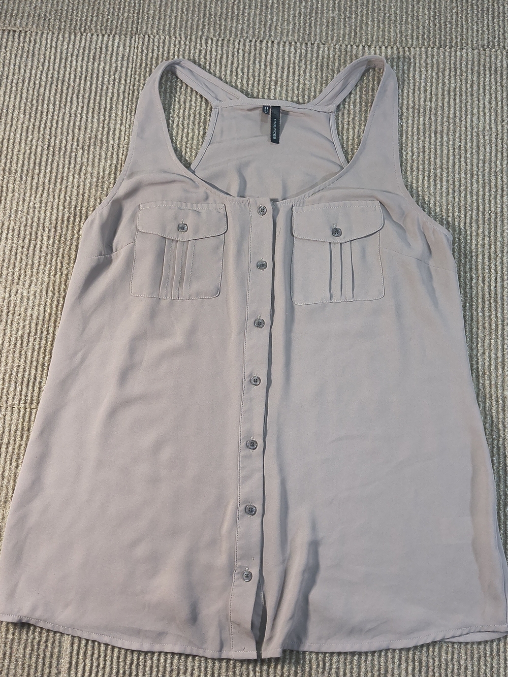 Maurices Women's lightweight sleeveless utility button-down tank top Size M